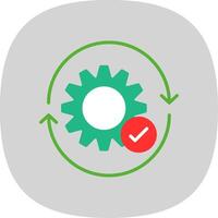 Lifecycle Flat Curve Icon Design vector