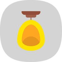 Egg Chair Flat Curve Icon Design vector