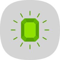 Gem Flat Curve Icon Design vector