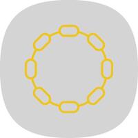 Chain Flat Curve Icon Design vector