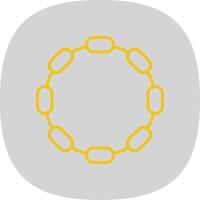 Chain Flat Curve Icon Design vector