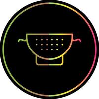 Strainer Line Gradient Due Color Icon Design vector