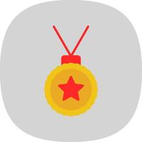 Medal Flat Curve Icon Design vector