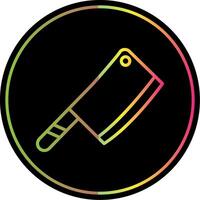 Butcher Knife Line Gradient Due Color Icon Design vector