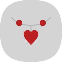 Heart Flat Curve Icon Design vector