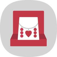 Necklace Flat Curve Icon Design vector