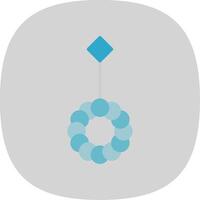Belly Piercing Flat Curve Icon Design vector