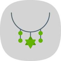 Necklace Flat Curve Icon Design vector