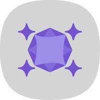 Sapphire Flat Curve Icon Design vector