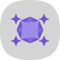 Sapphire Flat Curve Icon Design vector