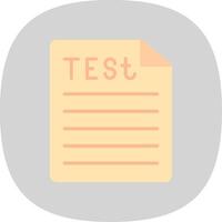 Test Flat Curve Icon Design vector