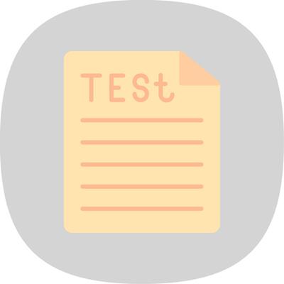 Test Flat Curve Icon Design