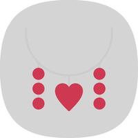Necklace Flat Curve Icon Design vector