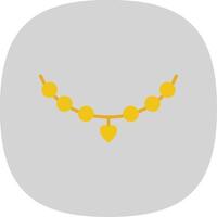 Necklace Flat Curve Icon Design vector