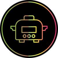 Slow Cooker Line Gradient Due Color Icon Design vector
