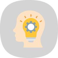 Knowledge Flat Curve Icon Design vector