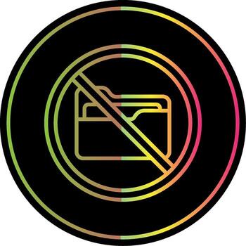 Prohibited Sign Line Gradient Due Color Icon Design vector