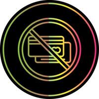 Prohibited Sign Line Gradient Due Color Icon Design vector