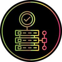 Server Line Gradient Due Color Icon Design vector