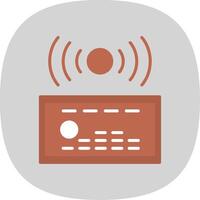 Sound System Flat Curve Icon Design vector