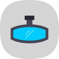 Rearview Mirror Flat Curve Icon Design vector