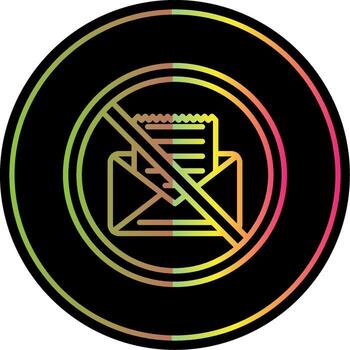 Prohibited Sign Line Gradient Due Color Icon Design vector