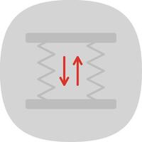 Car Lift Flat Curve Icon Design vector