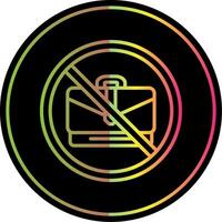 prohibido firmar línea degradado debido color icono diseño vector