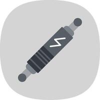 Spark Plug Flat Curve Icon Design vector