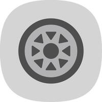 Rim Flat Curve Icon Design vector