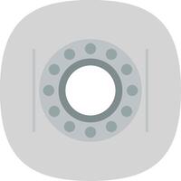 Ball Bearing Flat Curve Icon Design vector