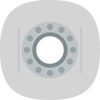 Ball Bearing Flat Curve Icon Design vector