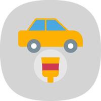 Car Painting Flat Curve Icon Design vector