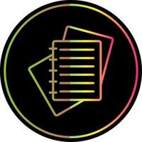 Notes Line Gradient Due Color Icon Design vector