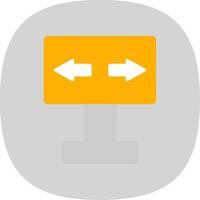 Signaling Flat Curve Icon Design vector