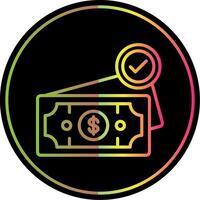 Cash Line Gradient Due Color Icon Design vector