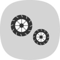 Tires Flat Curve Icon Design vector