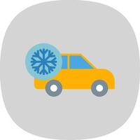 Air Conditioner Flat Curve Icon Design vector