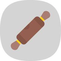 Rolling Pin Flat Curve Icon Design vector