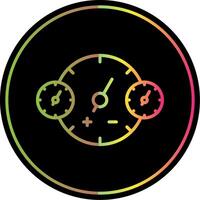 Clocks Line Gradient Due Color Icon Design vector