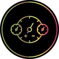 Clocks Line Gradient Due Color Icon Design vector