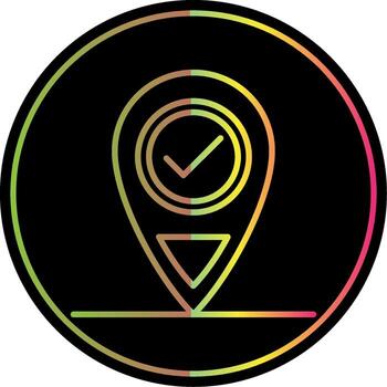 Location Line Gradient Due Color Icon Design vector