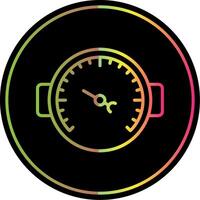 Pressure Gauge Line Gradient Due Color Icon Design vector