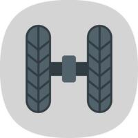 Wheel Alignment Flat Curve Icon Design vector