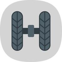 Wheel Alignment Flat Curve Icon Design vector