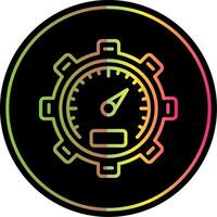 Pressure Gauge Line Gradient Due Color Icon Design vector