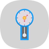 Wall Clock Flat Curve Icon Design vector