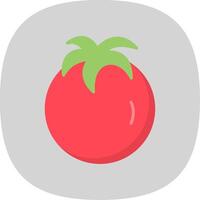 Tomatoes Flat Curve Icon Design vector