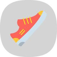 Shoe Flat Curve Icon Design vector