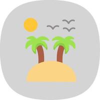 Island Flat Curve Icon Design vector